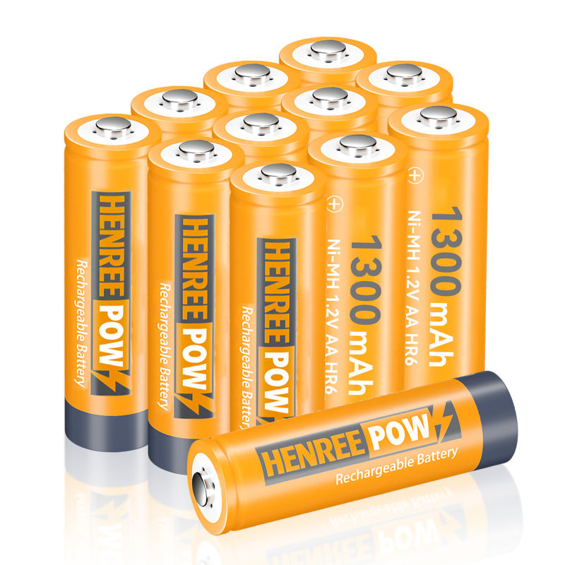 Henreepow 1.2V 1300mAh aa Ni-MH Bateries recarregables