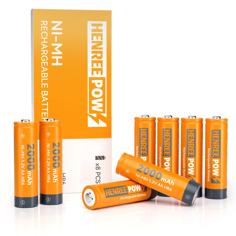 Henreepow AA 2000MAH 1.2V Bateria recarregable Ni-MH de gran capacitat