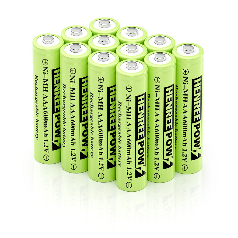 Henreepow 1.2V 600mAh aa Ni-MH Bateries recarregables