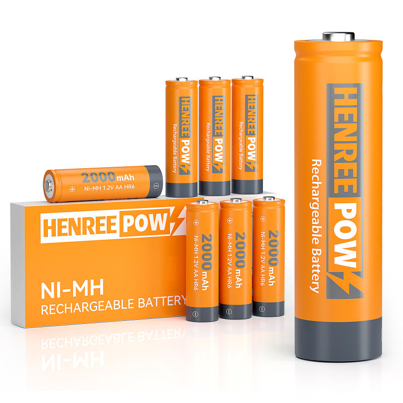 Henreepow AA 2000MAH 1.2V Bateria recarregable Ni-MH de gran capacitat