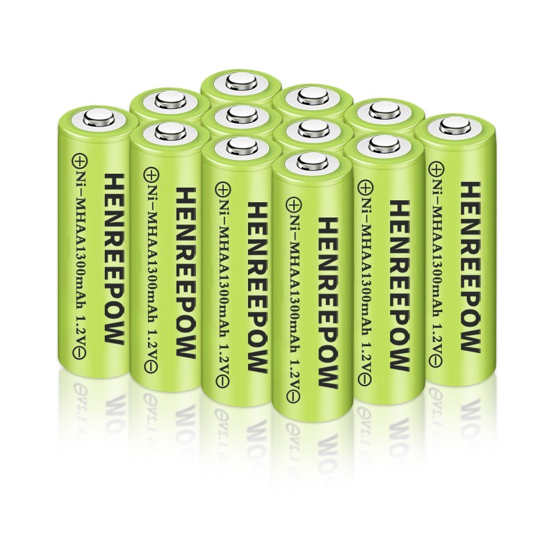 Henreepow 1.2V 1300mAh aa Ni-MH Bateries recarregables