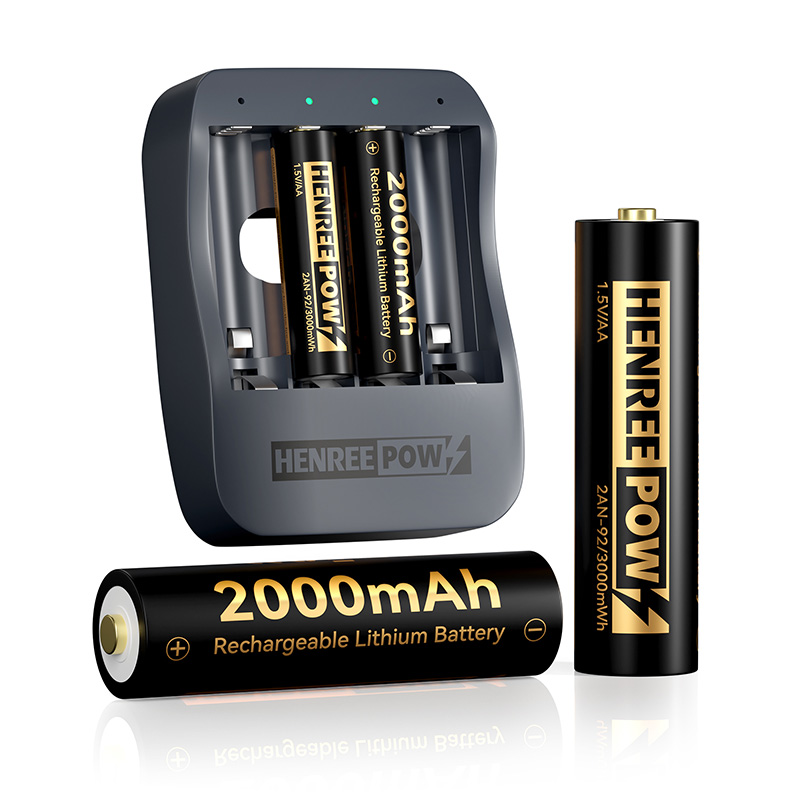 Henreepow AA 2000mAh 1.5V Bateries de liti d'alta capacitat