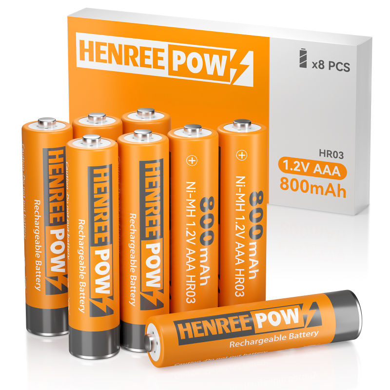 Henreepow AAA 800MAH 1.2V Bateria recarregable Ni-MH de gran capacitat