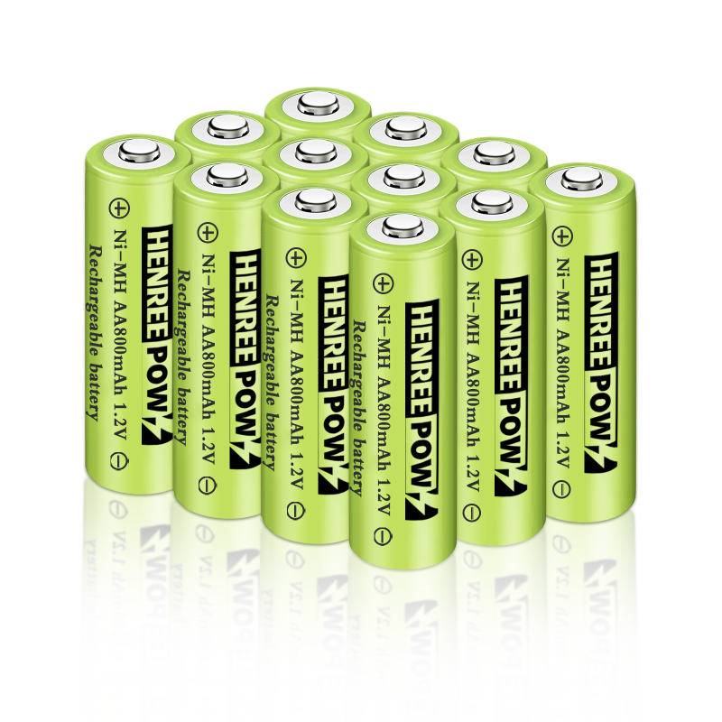 Henreepow 1.2V 600mAh aa Ni-MH Bateries recarregables