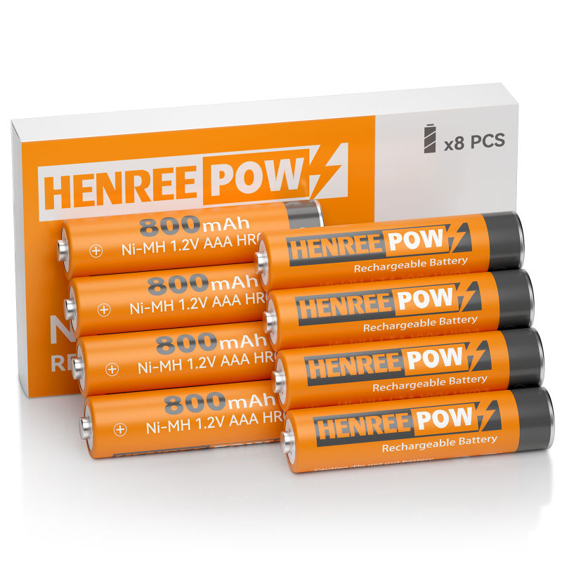 Henreepow AAA 800MAH 1.2V Bateria recarregable Ni-MH de gran capacitat